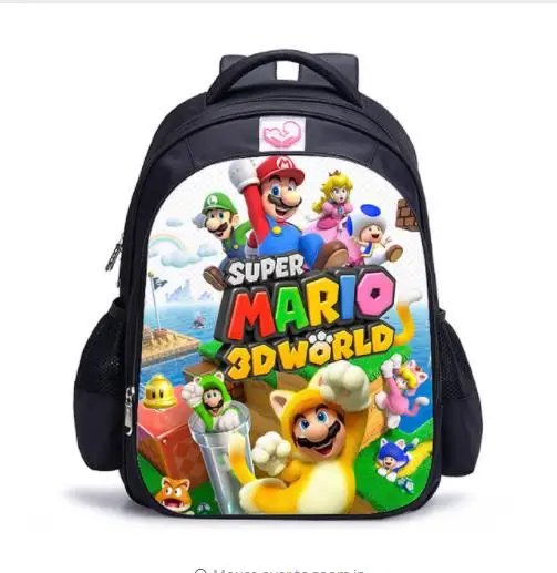 as pictures 16 дюймов Super Mario Bros Sonic детские школьные сумки ортопедический рюкзак детский школьный рюкзак для мальчиков и девочек Mochila Infantil сумки с рисунком - Цвет: as pictures