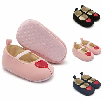 

Toddler Kid Baby Girls Princess Cute Toddler First Walk Heart Flock Elastic Shoe детская обувь обувь детская Causal Shoes#E40