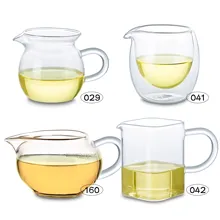Tipos de jarra para servir té de vidrio transparente resistente al calor chino Cha Hai