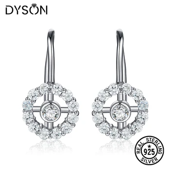 

Dyson 925 Sterling Silver Clip Earrings Flower Crystal Zircon Round Cute Earrings For Women Girls Friends Gifts Fine Jewelry