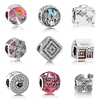 

Original 925 Sterling Silver Beads Charm Fashion Hawaii Tropical Fish Travel Bag For Women Diy Pandora Charm Bracelet Necklace