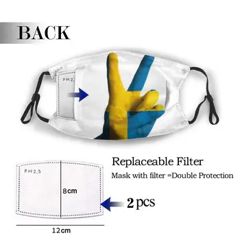 

protective mask with filter Swedish Flag (6) anti dust PM2.5 reuse adult teen child girl