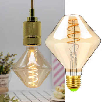 

Led Bulbs Vintage Light Bulb 4Watts Dimmable 220V/240V Edison Screw E27 Base Gyro Cone Decorative Light Bulb 2000K Warm White