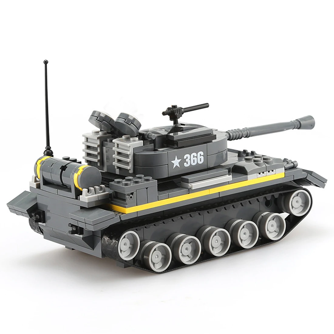 360 шт DIY маленькие частицы военного оружия тема строительный блок собранная модель комплект-тяжелый танк