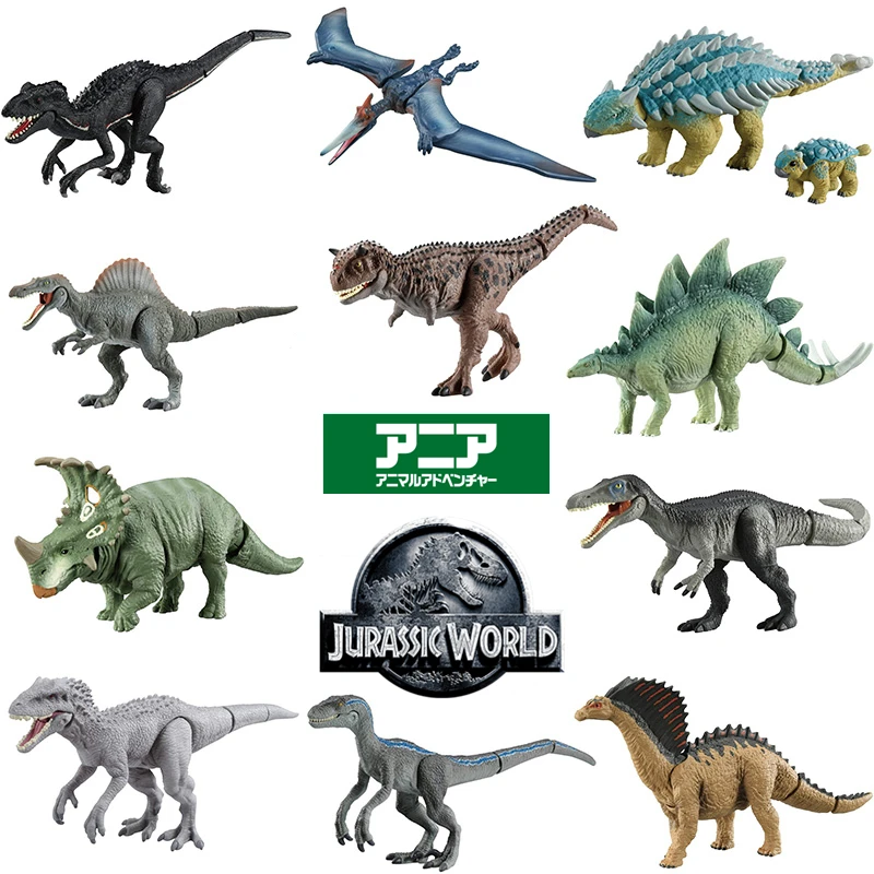 Takara Tomy ANIA Animal Advanture Jurassic World Velociraptor Stegosaurus Dry Dragon Brachiosaurus Dinosaur Action Figure Toy | Игрушки и