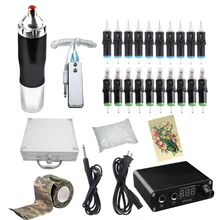 Набор для татуировки 1 Поворотная тату-машинка Черный Кинг-Конг 11-я машина профессиональная мини-блок питания картридж иглы татуировки