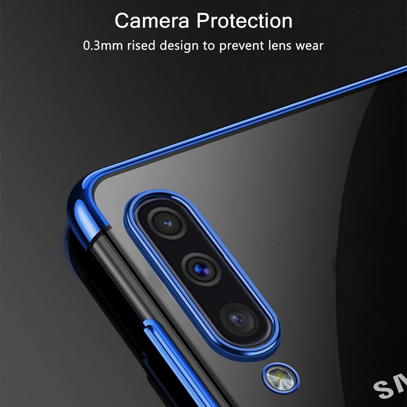 Роскошный прозрачный чехол для samsung Galaxy A10 A20 A20e A30 A50 A40 A70 M20 A6 A8 плюс A7 бампер TPU силиконовый чехол с покрытием