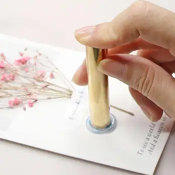 

12/15MM Cylindrical Antique Stamp Plants Metal Sealing Wax Envelope Wedding Handmade Hobby DIY 3D Carve Retro Initial Wax Seal