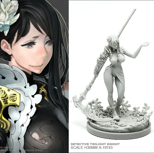

30MM Resin Kits kingdomdeath Goddess series Cleric Death self-assembled A-19742