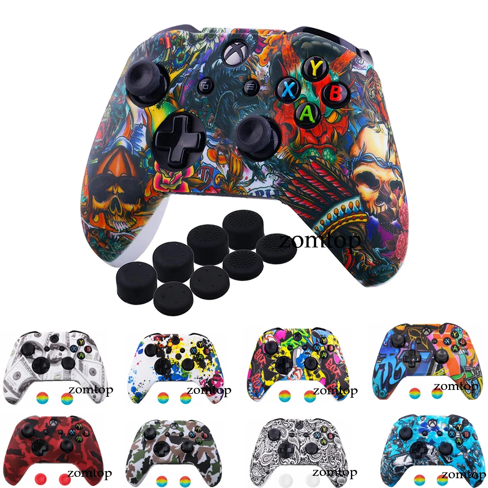 For Xbox One X S Controller Gamepad Camo Silicone Cover Rubber Skin Grip Case Protective For Slim Joystick|Cases| - AliExpress
