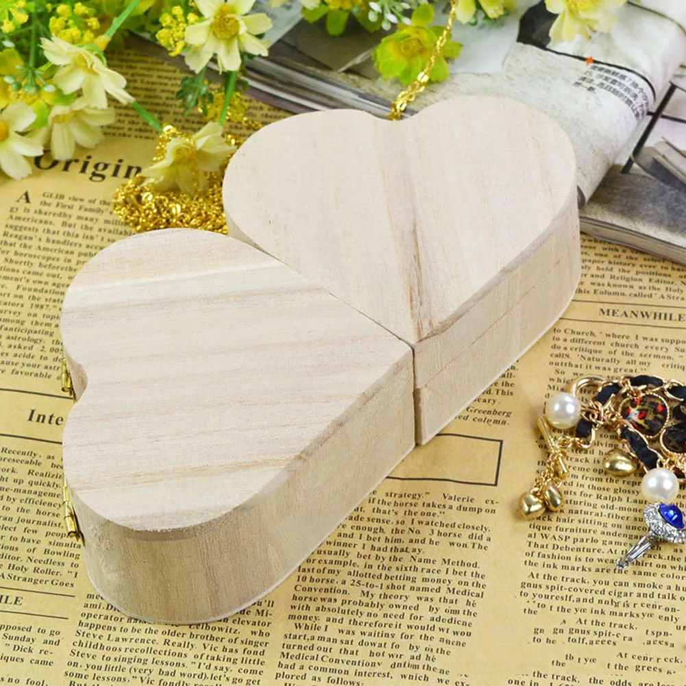 Sundries DIY свадебный макияж Настольный чехол в форме сердца серьги контейнер Косметическая кисть с деревянной ручкой коробка для хранения подарок ювелирные изделия Органайзер кольцо
