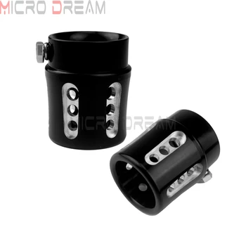 

2 Pcs Exhausts Tips Aluminum Cafe Racer Motorcycle Tail End Cap Cover 45mm Pipe Tip for Harley 1-3/4" Straight Cut Exhaust Pipes