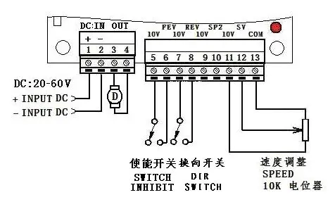 Реверсивный преобразователь постоянного тока в постоянный контроллер 24v 48 вольтового источника электропитания постоянного тока регулятор скорости 10A мягкий старт/стоп indusdrial ограничение тока Ограничение скорости