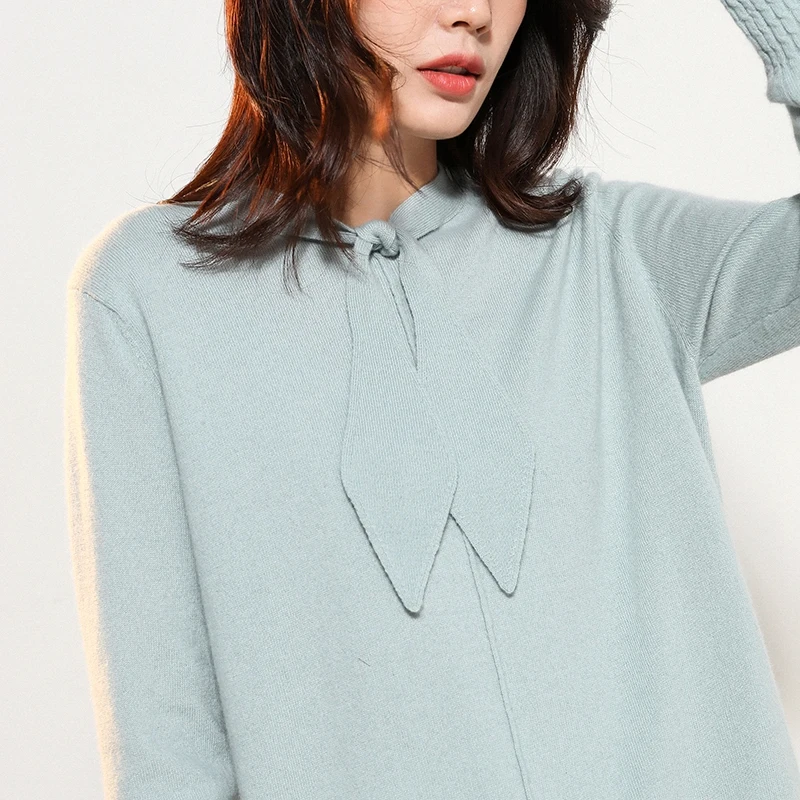 

Women Pullover 100% Pure Cashmere Knitted Sweaters Loose Oneck Winter Fashion Ladies Jumpers 6Colors Standard Woman Sweater
