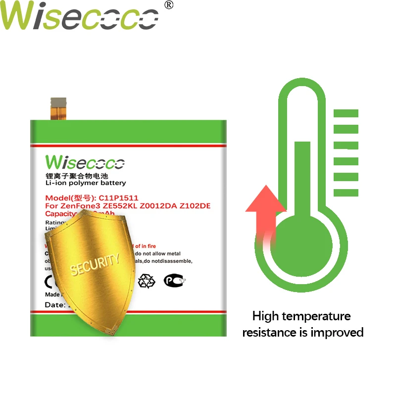 Аккумулятор WISECOCO C11P1511 4700 мАч для Asus ZenFone 3 ZenFone3 Ze552kl Z012da мобильный телефон новейшая