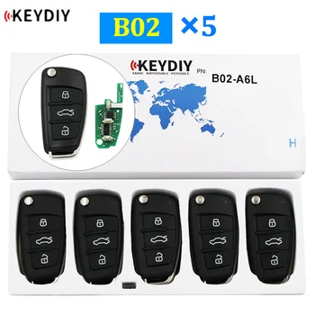 

5Pcs/Lot B02 Remote Control Smart KD Car Key A6L Style 3 Button B-Series Remote Key for KD900 KD200 KD300 URG200 KD-X2 Mini KD