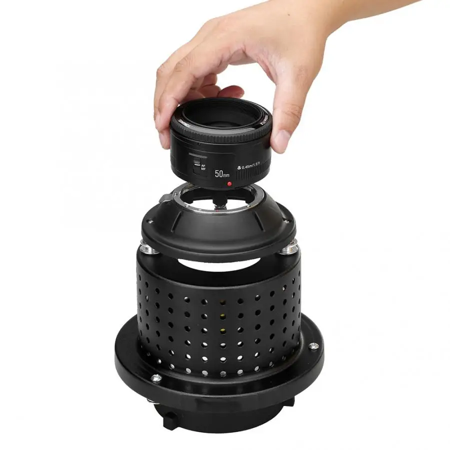 NiceFoto SN-29 Professional Flash Light Snoot 50mm 1.8F Lens for Bowens Mount fotografia