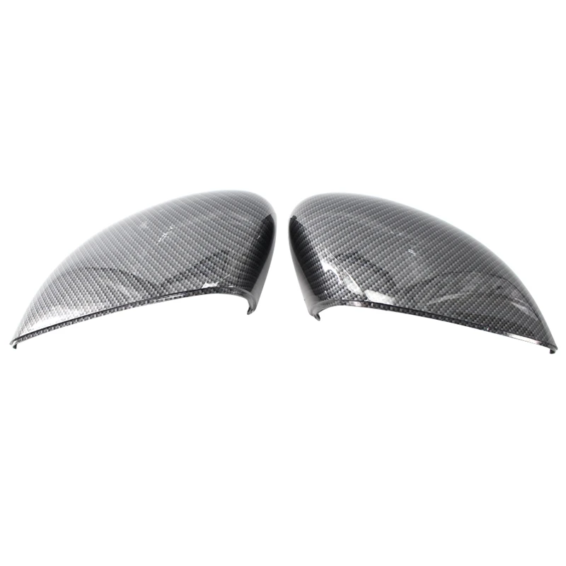 

1 Pair Carbon Fiber Gloss Black Rear View Mirror Cover Fit For Ford Fiesta 2009-2015