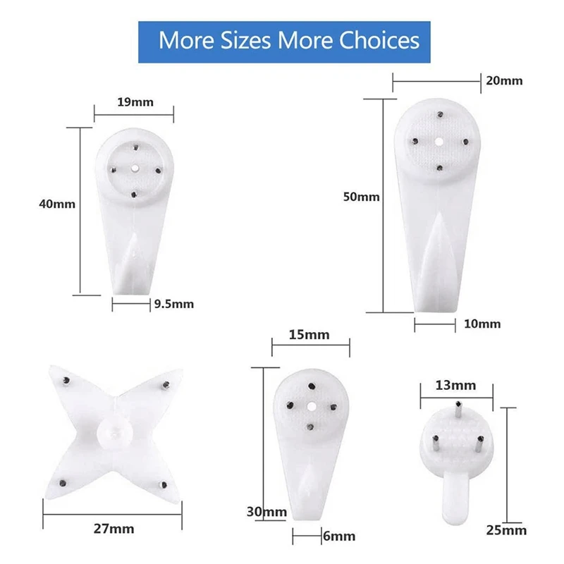 Invisible Nail Screws Wall Hooks Picture Hangers 40Pcs Traceless Photo Hook Multi Function Picture Painting Frame Hanger wall hooks picture frame hangers hanging hooks