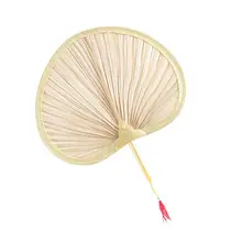 Summer Cooling Fan Pure Natural Handmade DIY Heart Shaped Palm Leaf Woven Fan Artificial DIY Woven Cooling Fan Home Decoration