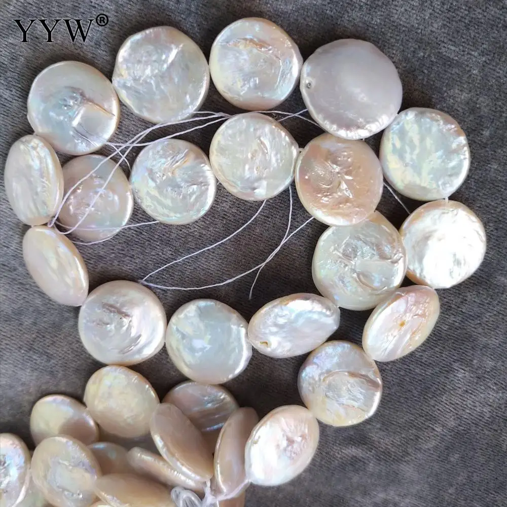 Wholesale Cultured Baroque Freshwater Pearl Beads Natural White 20mm Sold Per 14.96 Inch Strand For Diy Jewelry Making Finding