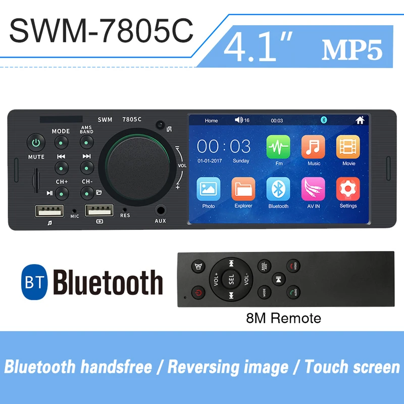  Touch Screen 4 Inch 1din For Android Car Radio Coche Autoradio HD Dual USB Car MP5 Player Bluetooth