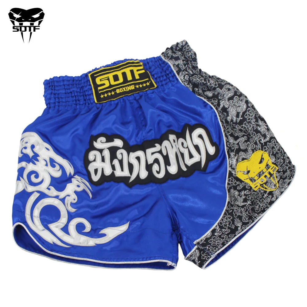 MMA Jujitsu Fight Grappling Мужские боксерские штаны кикбоксинг шорты короткие Tiger Muay Thai sanda