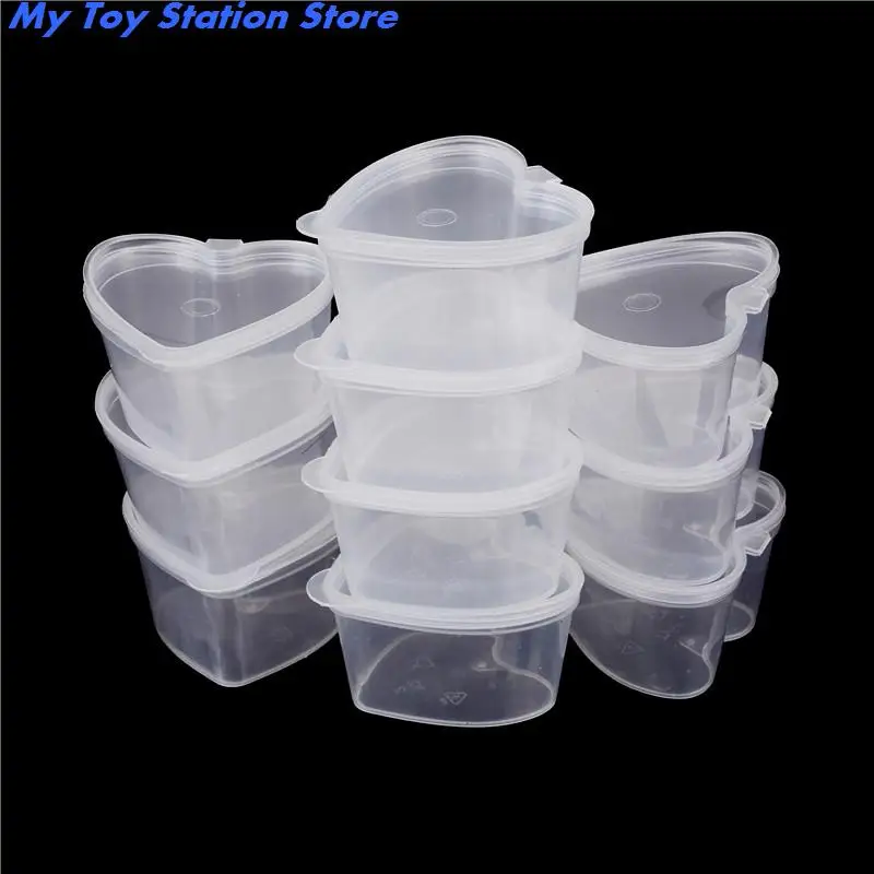 10 Pcs Round Storage Box Container with Lid Slime Mud Clay Candy Gift Organizer 