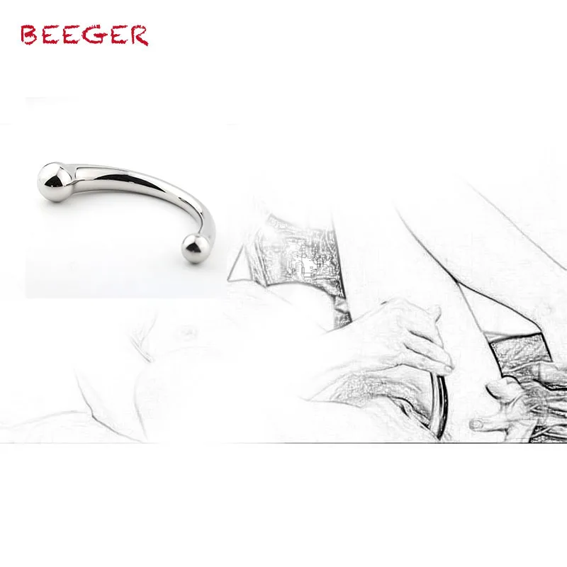 BEEGER The Chrome Crescent Dildo Prostate Massager Clitoris Stimulator Stainless Steel G Spot Anal Plug | Красота и здоровье