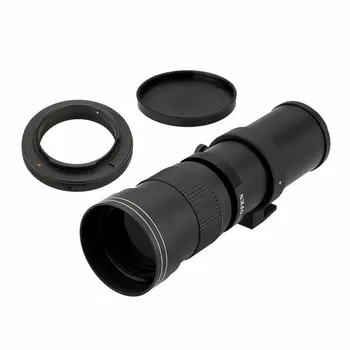 

420-800mm f/8.3-16 manual zoom lens T2 mouch + Nikon adapter Telephoto SLR camera Telescope lens black