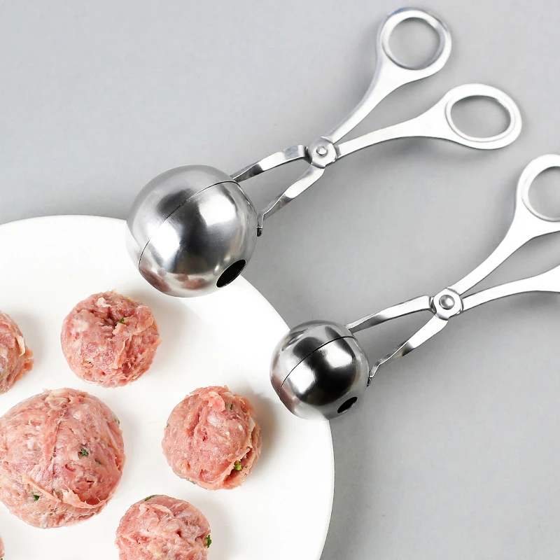 cheap Stainless Steel Meatball Maker Convenient Stuffed Meatball Clip DIY Fish Meat Rice Ball Maker Useful Meatball Mold Tools