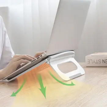 

OOTDTY ABS Laptop Notebook Holder for MacBook Air Pro Laptop Folding Stand Portable Laptop Accessories Holder Stand for 17 inch