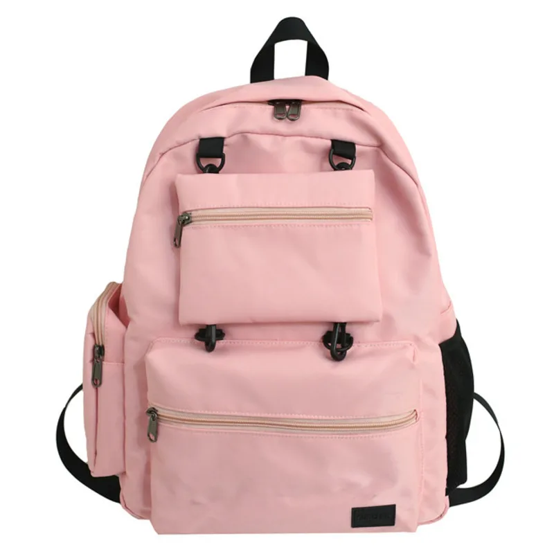 

High quality soft wear-resistant nylon fabric fashion simple monochrome design large capacity backpack computer bag unisex