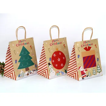

Merry Christmas Gift Bags Xmas Tree Paper Packing Bag DIY Christmas Candy Box New Year Kids Favors Bag Noel Navidad