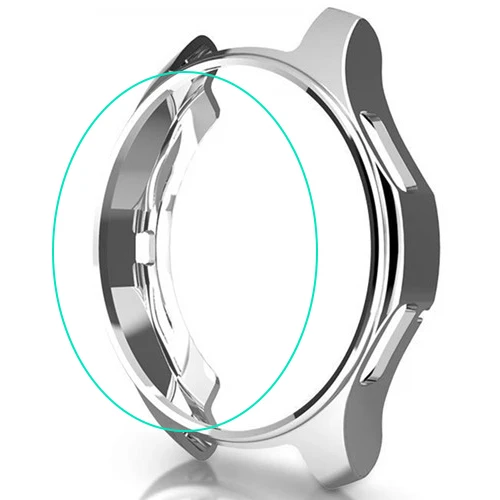 Чехол для samsung Galaxy Watch 46 мм 42 мм gear S3 frontier case galss bumper мягкие Смарт-часы Аксессуары покрытие защитная оболочка - Цвет: Silver