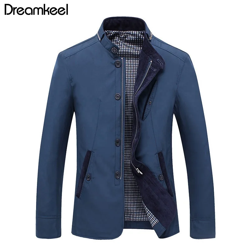 New Autumn Bomber Men's Jacket Male Overcoat Casual Solid Men Slim Fit Stand Collar Zipper Trench Coat 4XL Y1 | Мужская одежда