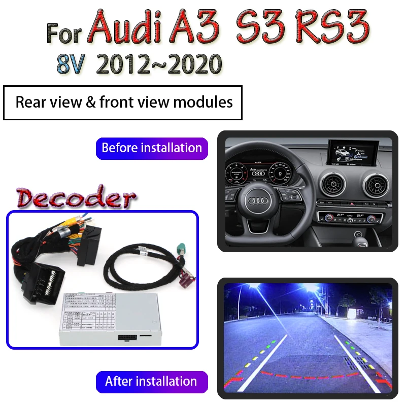 Адаптер интерфейса для камеры заднего вида Audi A3 8P 8V S3 RS3 MMI 2003 ~ 2020|Камера авто| |