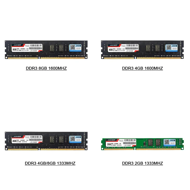 Оперативная память JUHOR для настольных ПК DDR3 8 ГБ 4 ГБ 2 Гб 1333 1600 МГц память 240pin 1,5 в с быстрой скоростью и загрузкой и бесплатной доставкой