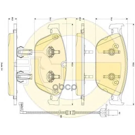 Колодки Тормозные Audi A8 3.0-4.2(1lj) 09- Передние Girling 6118842 Girling арт. 6118842
