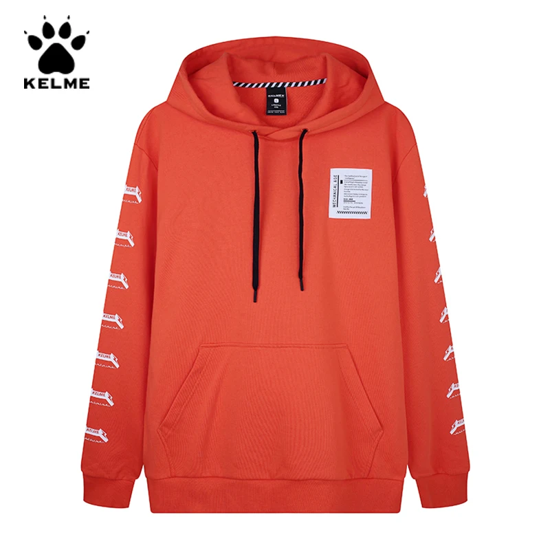 Kelme Mannen Truien Mannen Side Streep Hiphop Sweatshirt Mannelijke Japanse Streetwear Casual Oranje Hoodie Mannen Sweatshirts 36841041