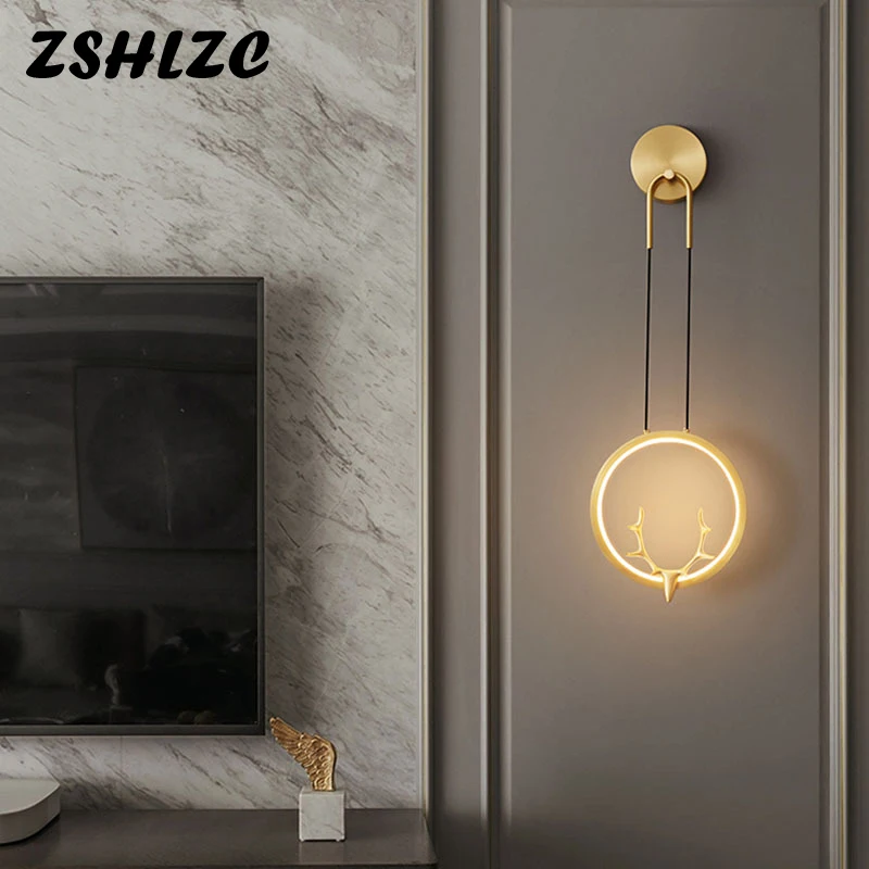 

Indoor Home Wall Lamp 15w Copper Wall Light Modern For Living room Dining room Kitchen Bedroom Aisle&Corridor Light Wandlamp