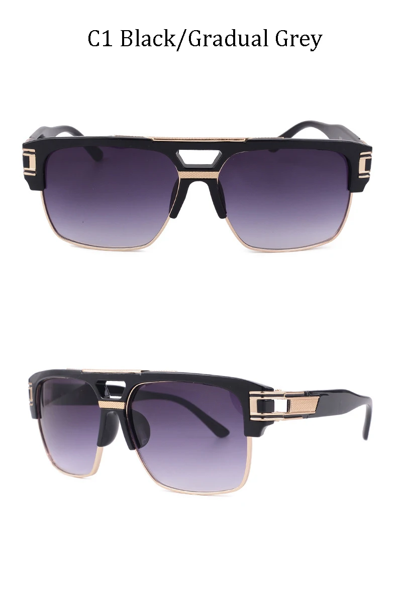 AOZE модные брендовые Дизайнерские мужские солнцезащитные очки с большой оправой унисекс винтажные стимпанк женские grandmaster oculos de sol UV400