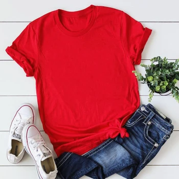 

2019 Summer New Plus Size Solid Color Short Sleeve Red T Shirt Men Women Tops S M L XL XXL XXXL