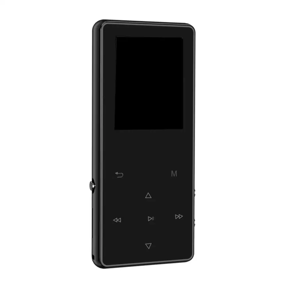 Черный MP3 плеер с Bluetooth hifi без потерь мини музыкальный плеер с fm-радио динамик наушники Спорт MP3 Металл walkman - Цвет: Черный
