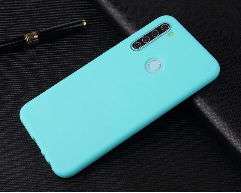 Небесно-голубой Чехол для Redmi Note 8 T, мягкий силиконовый чехол из ТПУ для Xiaomi Redmi Note8T, матовый чехол ярких цветов s - Цвет: Небесно-голубой