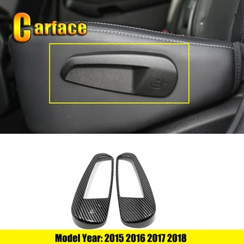 

ABS Carbon fiber Car Rear Seat adjustment Switch Cover Trim Sticker Car styling For Ford Edge 2015 2016 2017 2018