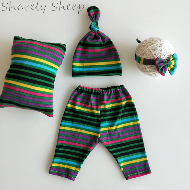 Baby Boy Girl Photo Shoot Hat+Pants Set Outfits Newborn Photography Props Rompers Clothes Infant fotografia Accessories