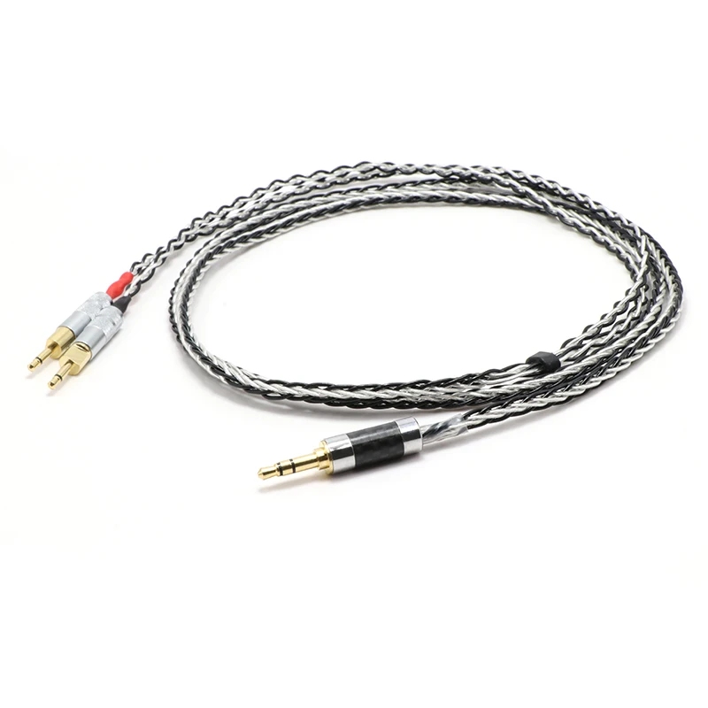 3 5mm Stereo 8 croes Silver Plated Headphone Upgrade Cable for HD700 HE400i HE1000 HE6 HE500 EDX M1060 M1060c Earphones