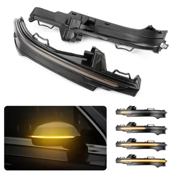 

2pcs Dynamic Blinker LED Turn Signal Light Side Mirror indicator Smoked For Audi Q5 FY 2019 Q7 4M
