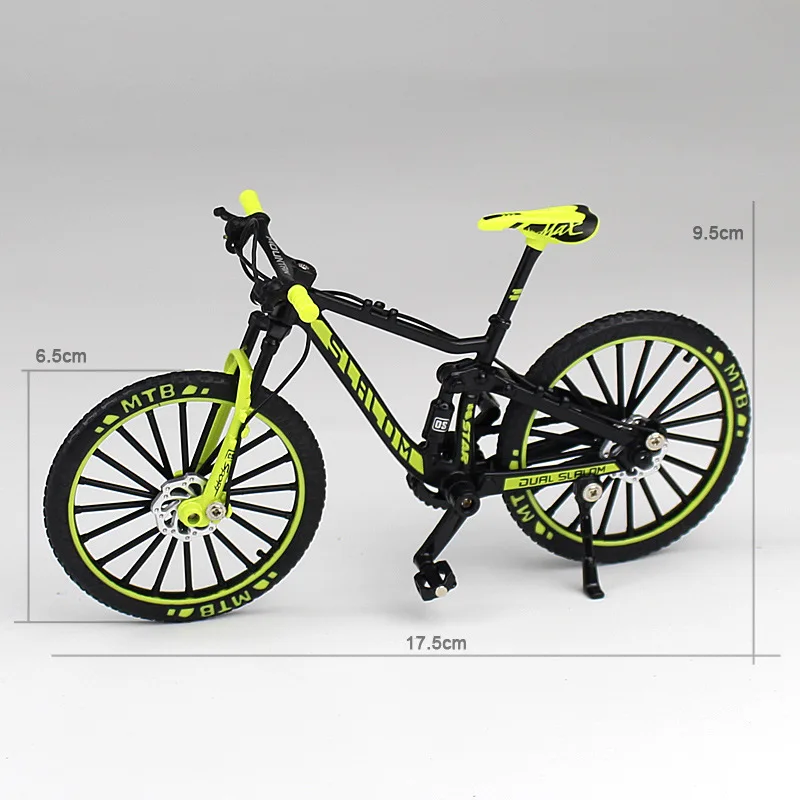 1:10 Aluminium Vélo Modèle Vélo avec panier Artisanat Jouet Golden 